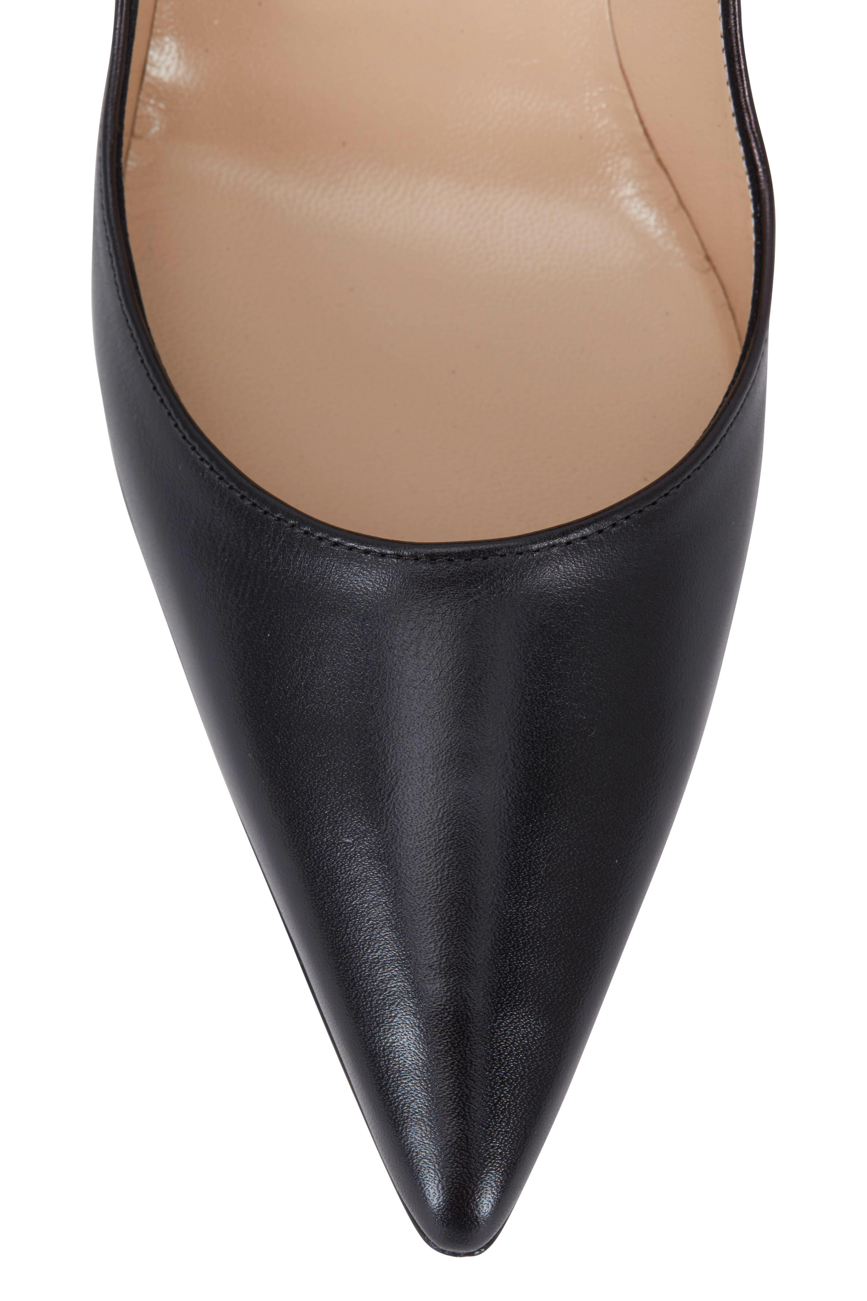 Manolo Blahnik - Lisa Black Leather Pumps, 90mm | Mitchell