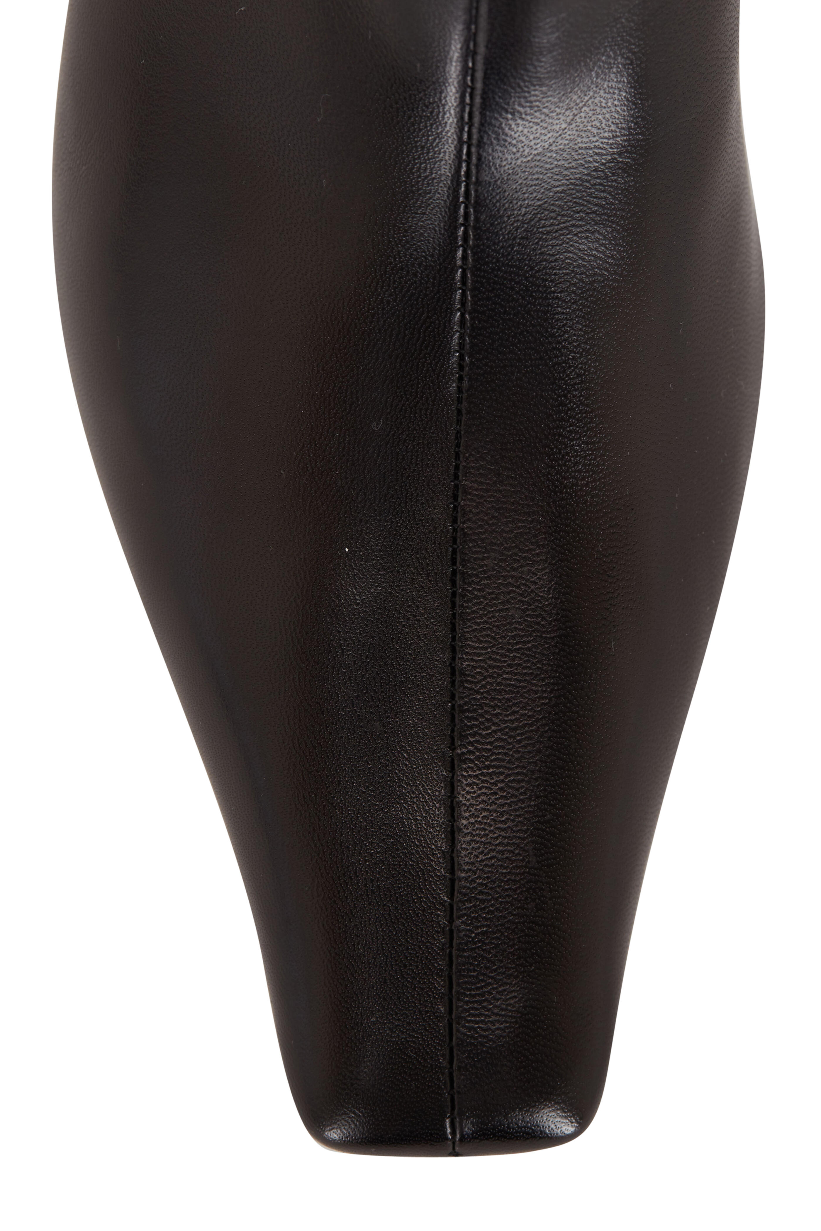 Khaite - Arizona Black Leather Ankle Bootie