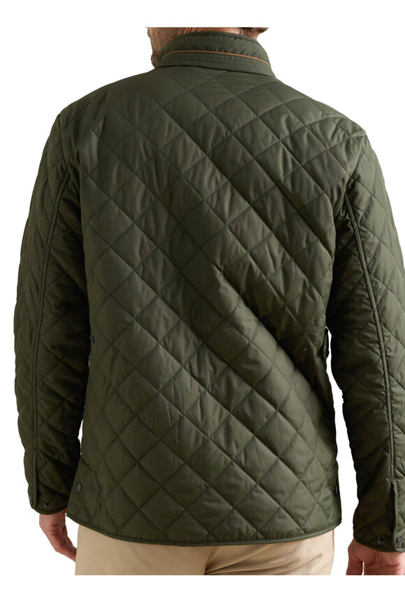 Peter Millar Suffolk Dark Olive Quilted Coat - view 3