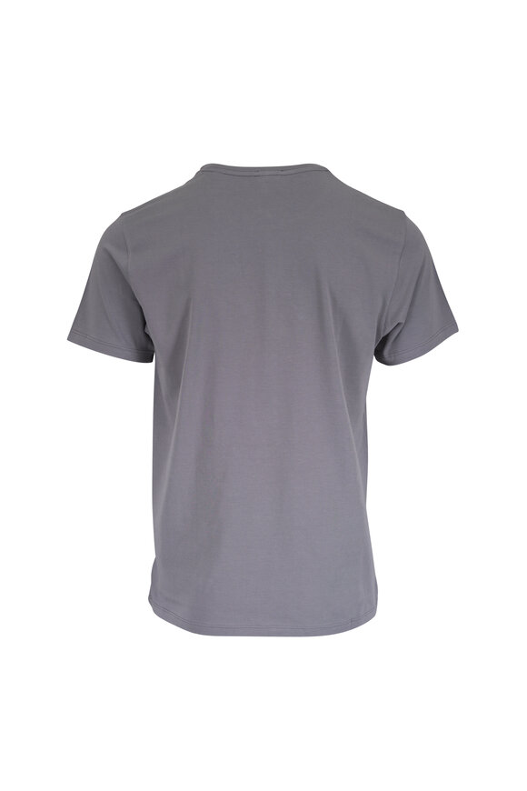 Patrick Assaraf Iconic Mid Gray Pima Cotton Stretch T-Shirt - view 2