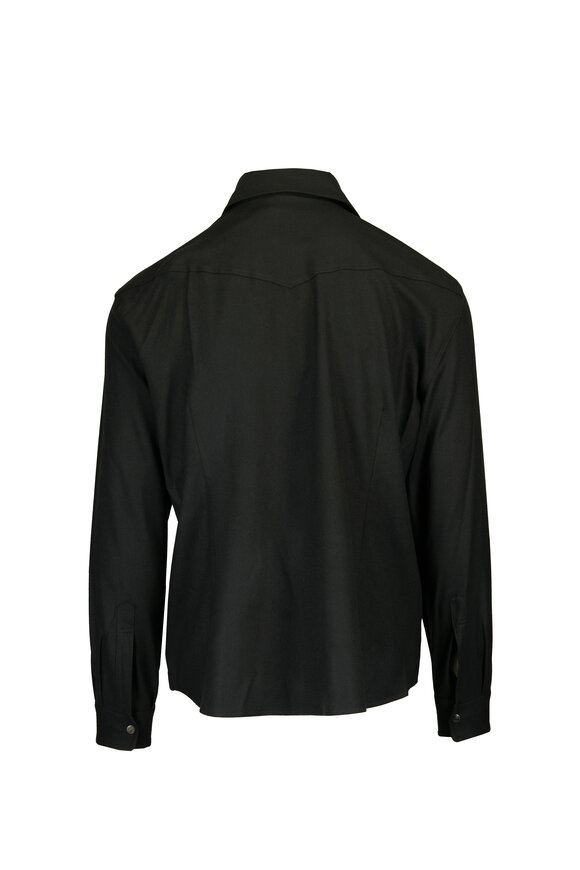 Marco Pescarolo Dark Olive Ribot Wool Overshirt - view 2
