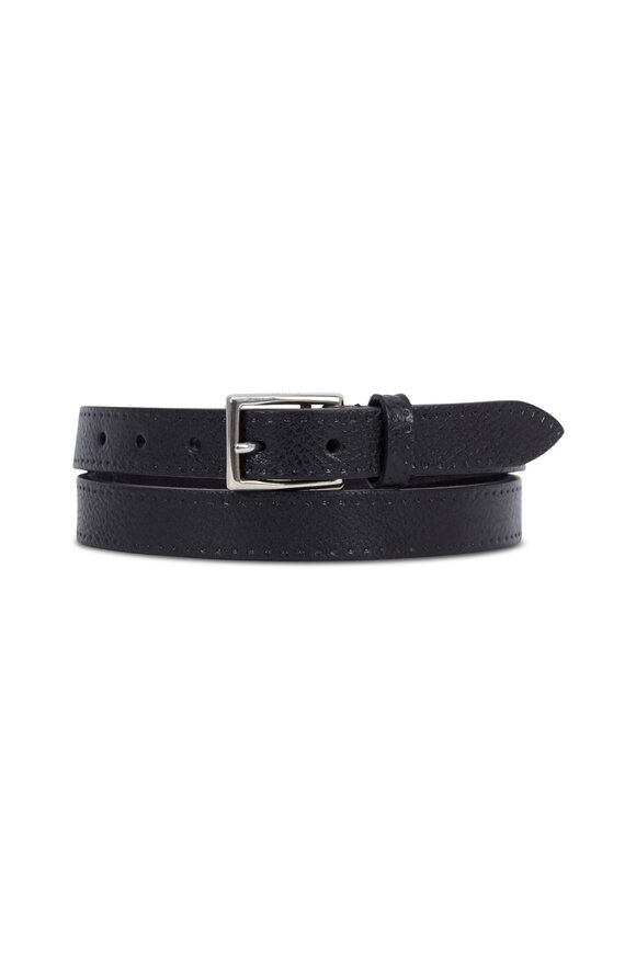 Gucci - Black Pebbled Leather Belt
