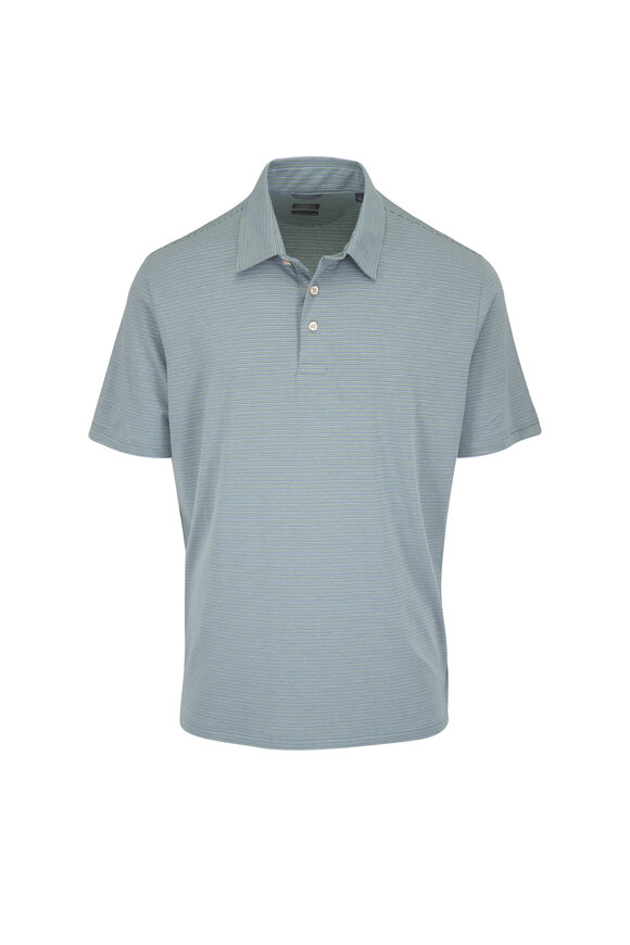 Faherty Brand Movement™ Green Stripe Polo - view 1