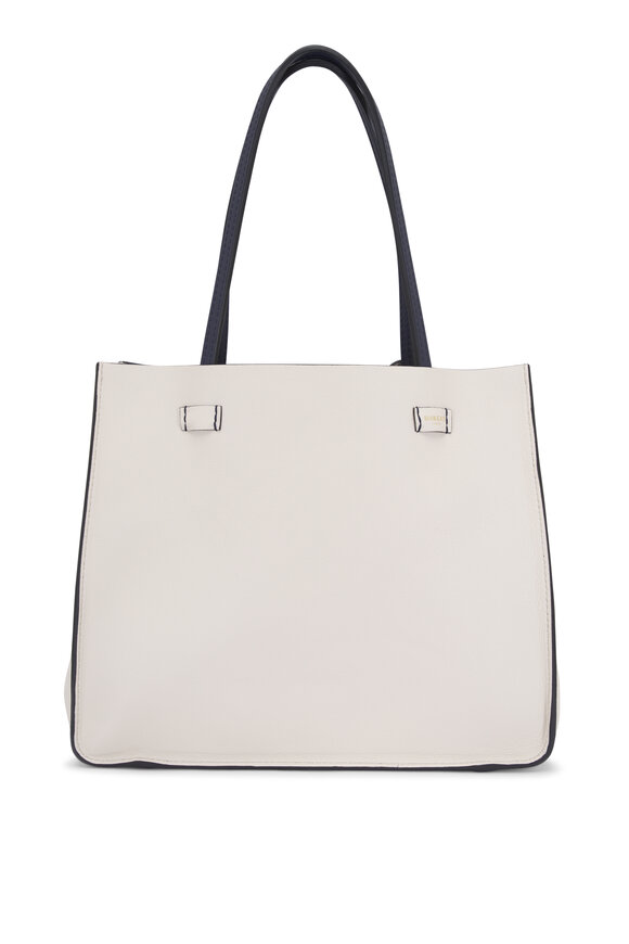 Moreau Paris Small Vincennes Navy & White Reversible Tote - view 9