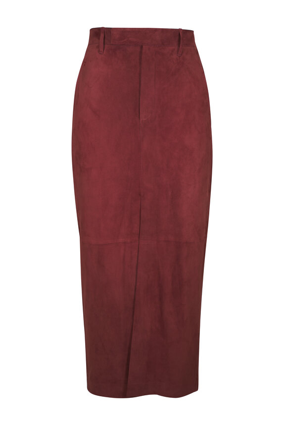 Brunello Cucinelli - Blush High-Rise Silk Slip Skirt