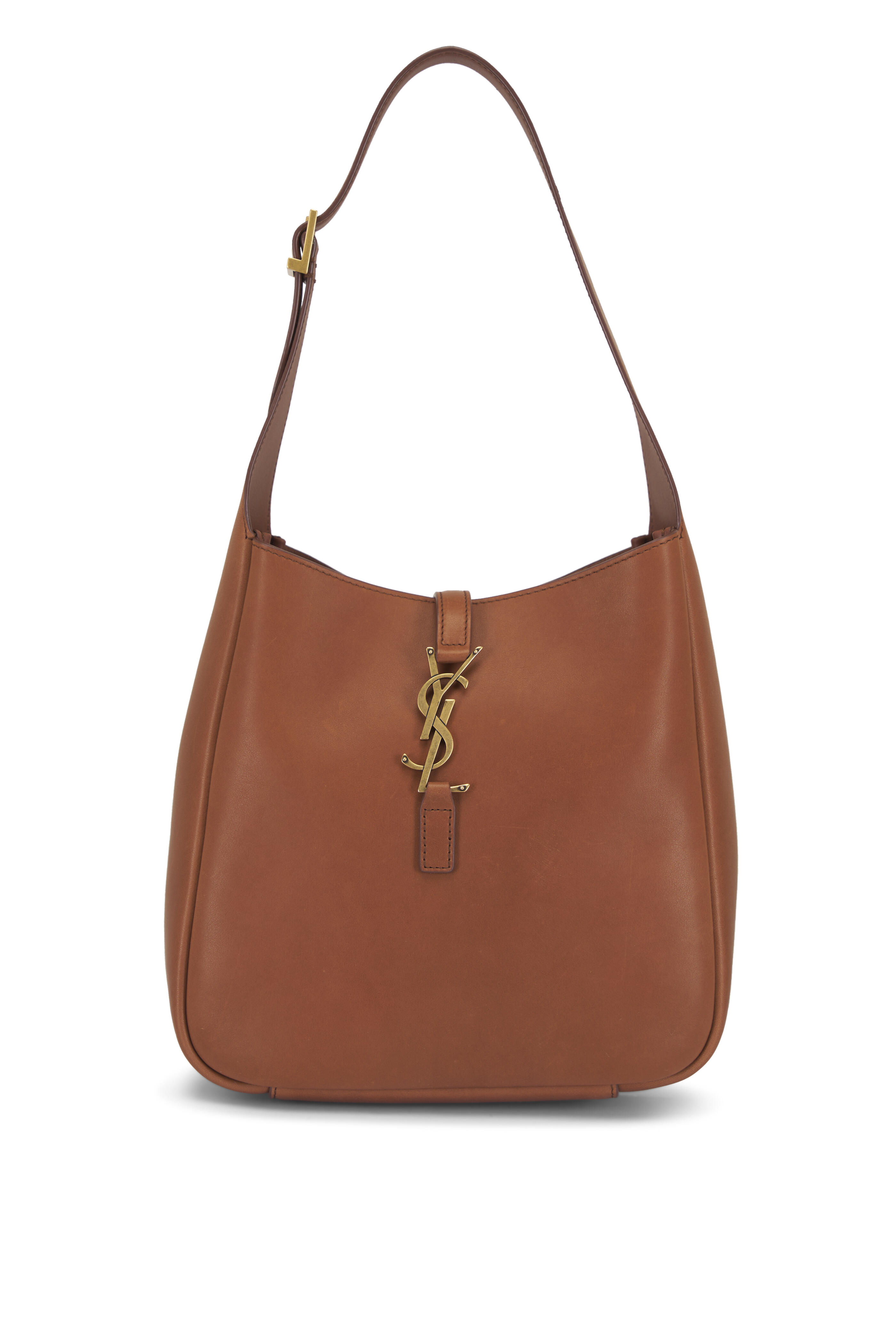 Saint Laurent - Small Le 5 À 7 Supple Toasted Brown Leather Bag