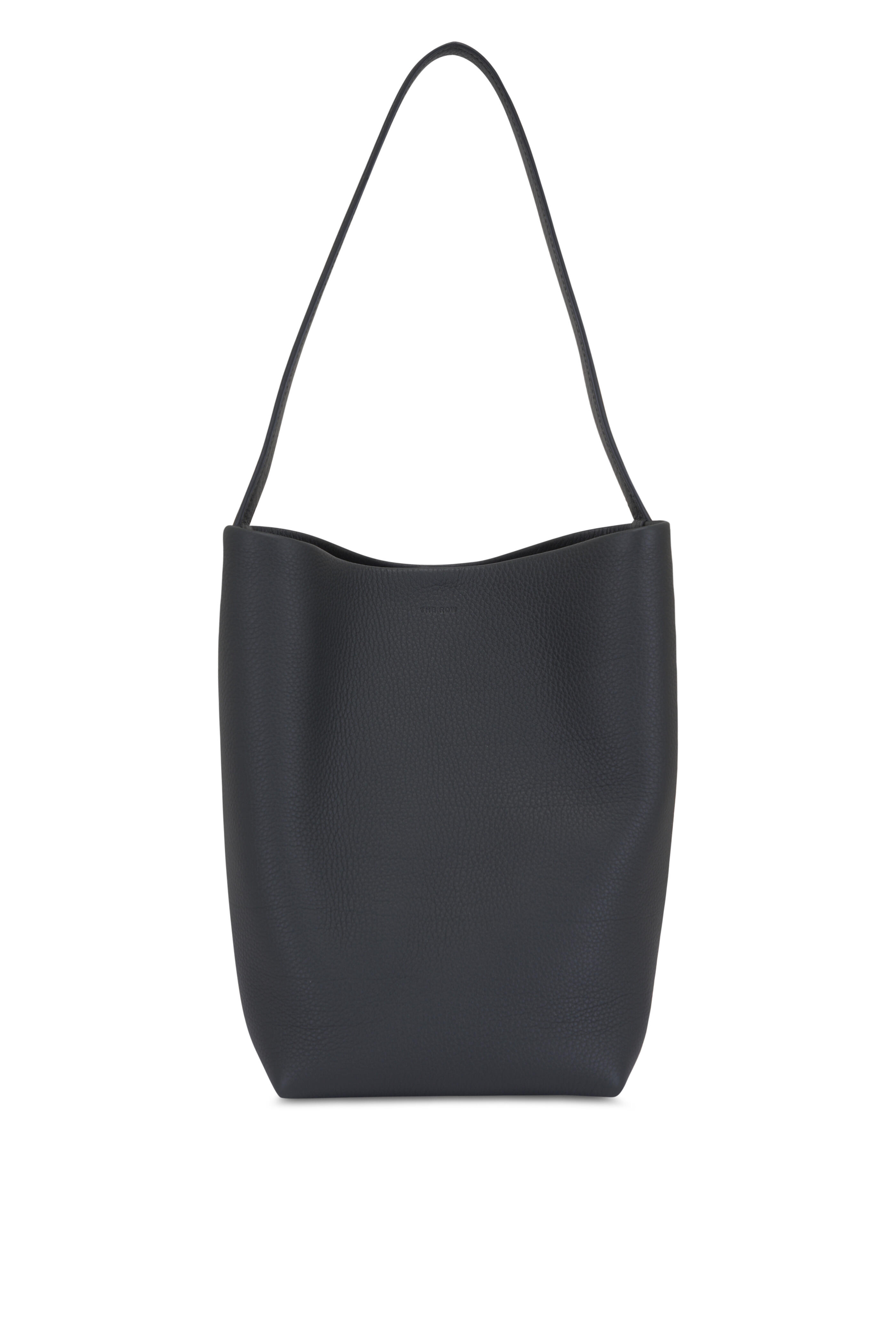 The Row - Medium N/S Park Dark Pine Leather Tote Bag