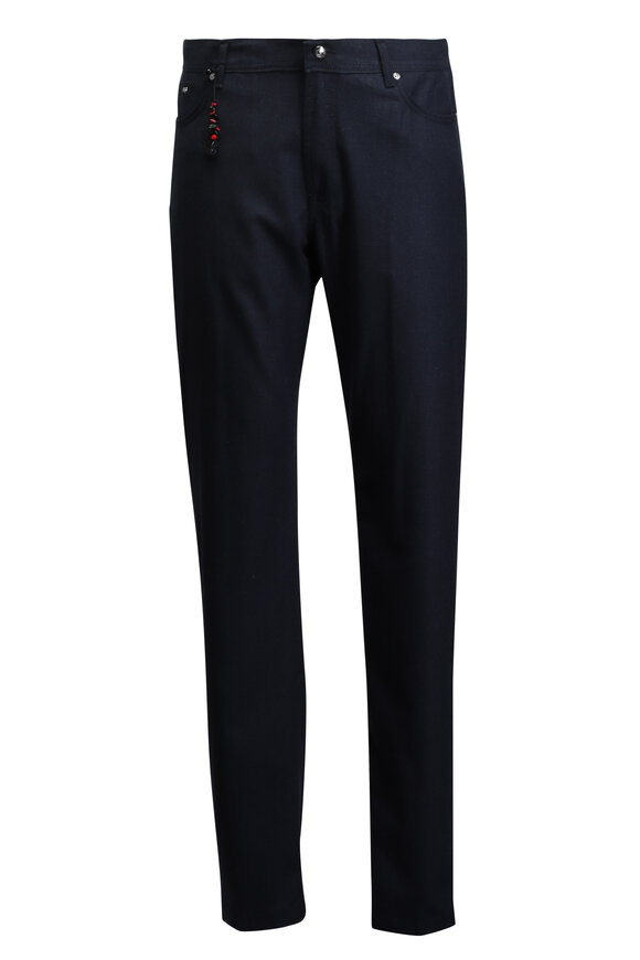Marco Pescarolo マルコ　ペスカローロ Marco Pescarolo - Dark Green Cotton Casual Pant | Mitchell