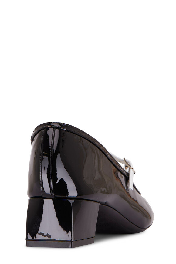 Khaite - Fawn Black & White Patent Leather Pump, 35mm