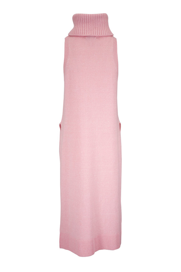 Michael Kors Collection Quartz Cashmere & Linen Turtleneck Tunic - view 3