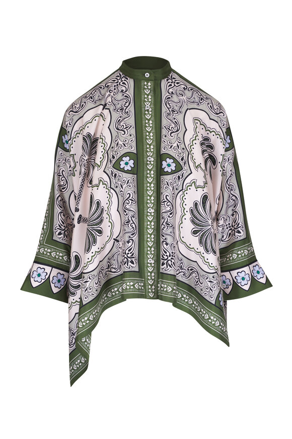 La Double J Foulard Mirage Placeé Silk Twill Shirt