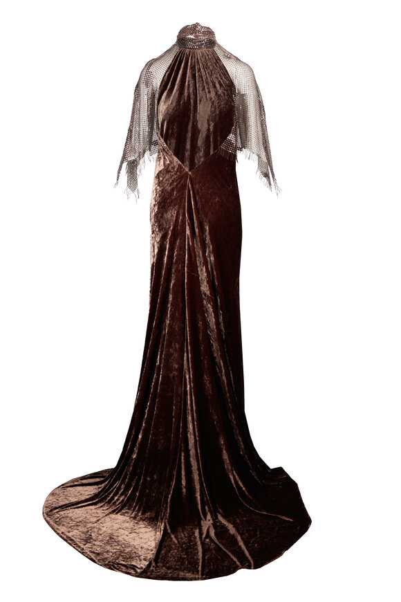 Ralph Lauren Willow Velour Evening Dress - view 2