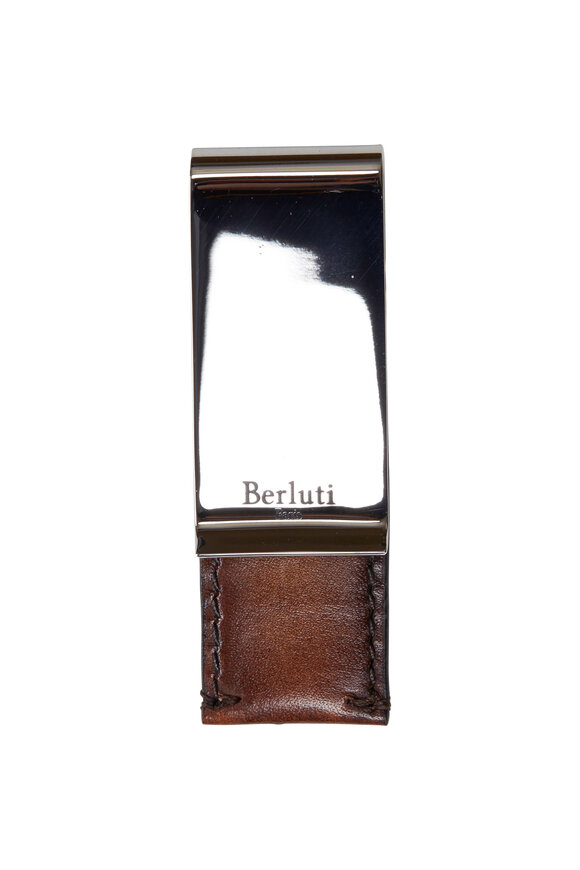 Berluti - Dark Brown Leather Money Clip