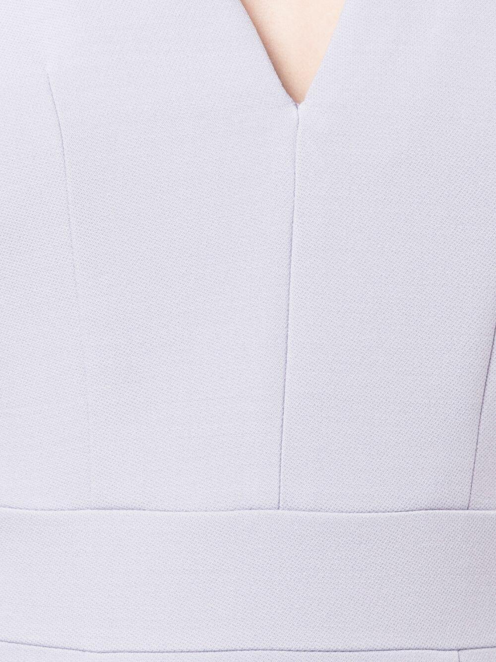 McQueen - Lilac Fluted Hem V-Neck Mini Dress