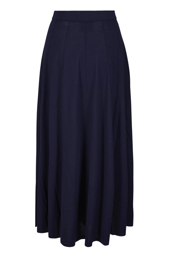 TWP Navy Seamed Midi Skirt - view 3
