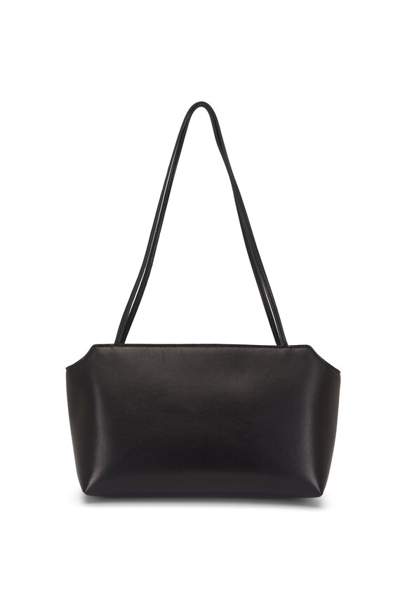 The Row Terrasse To-Go Black Leather Shoulder Bag
