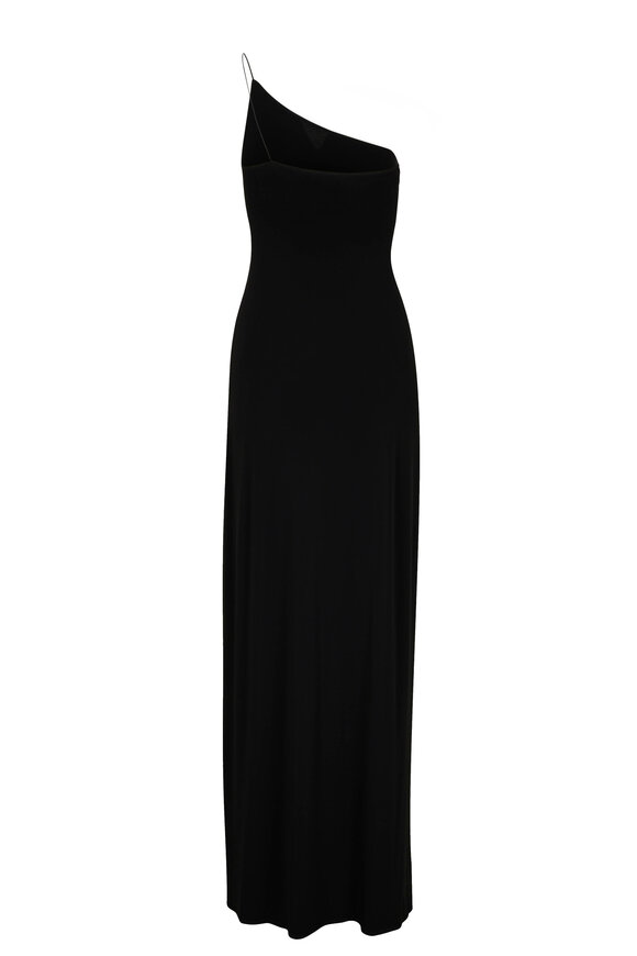 Nili Lotan - Elinor Black One Shoulder Maxi Dress