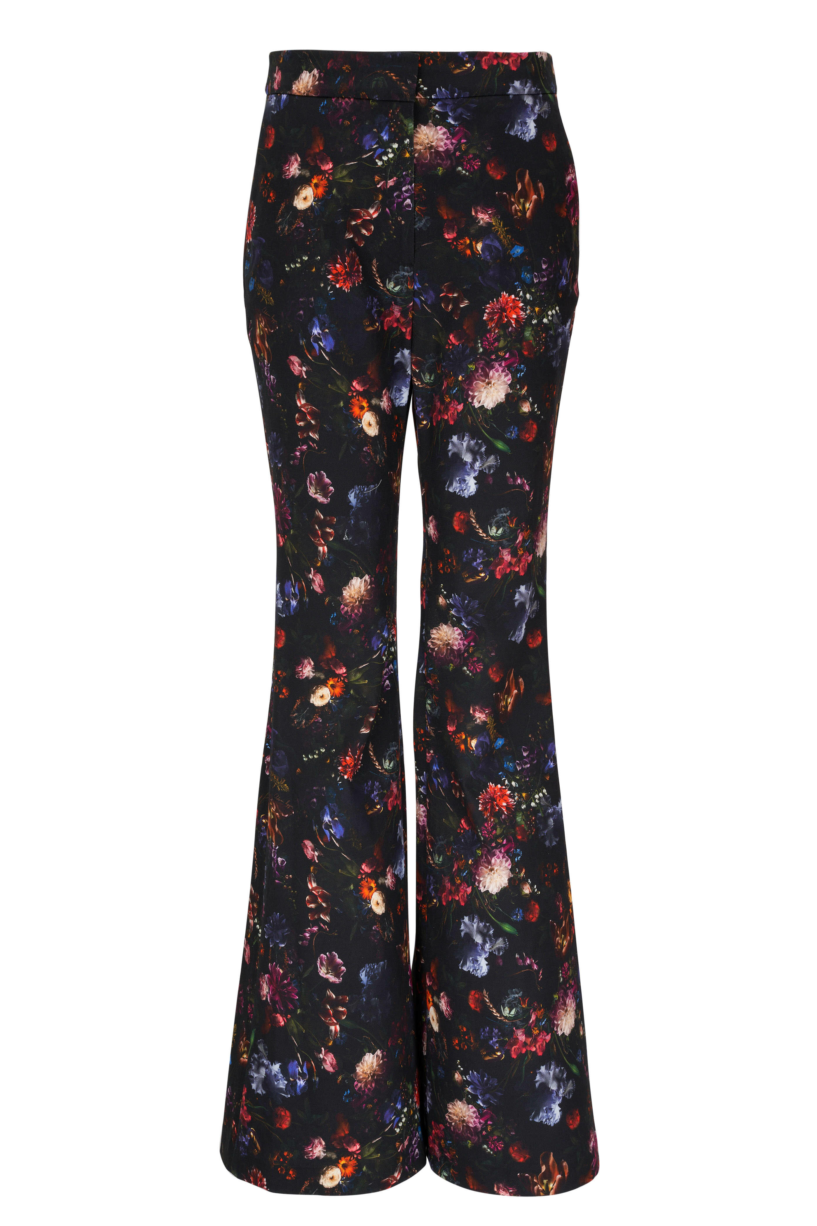Adam Lippes - Kennedy Black Floral Printed Pant | Mitchell Stores