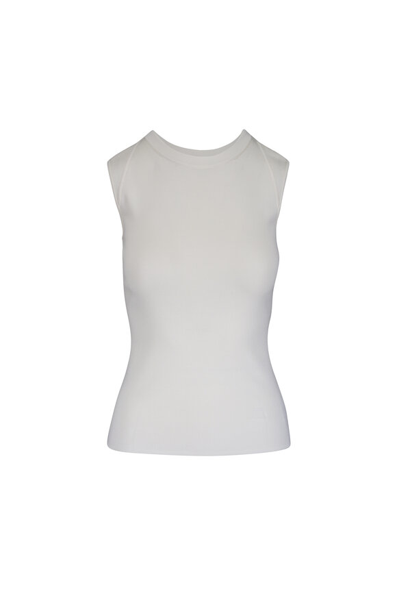 Akris Ecru Stretch Silk Tank - view 1