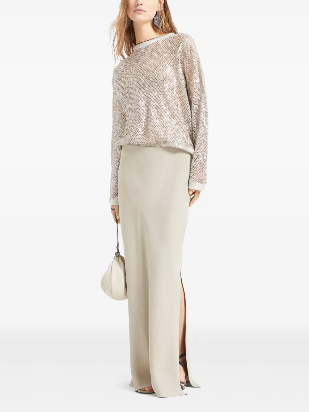 【関税＆送料込み】Brunello Cucinelli Long Skirt BRUNELLO CUCINELLI Crepe maxi skirt | NET-A-PORTER
