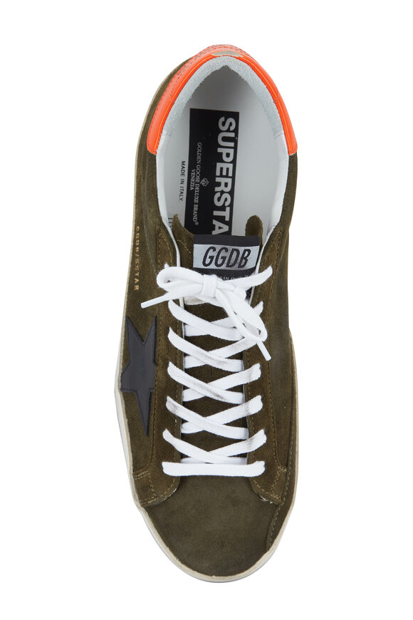 Golden Goose - Men's Superstar Olive Green Suede Sneaker