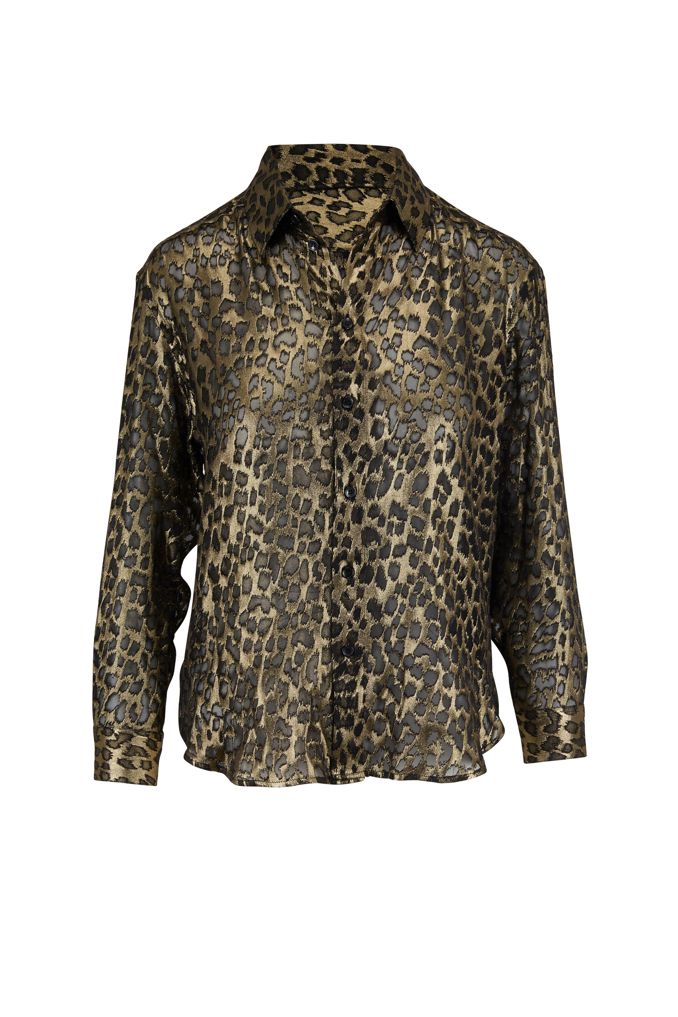 Saint laurent 2024 leopard blouse