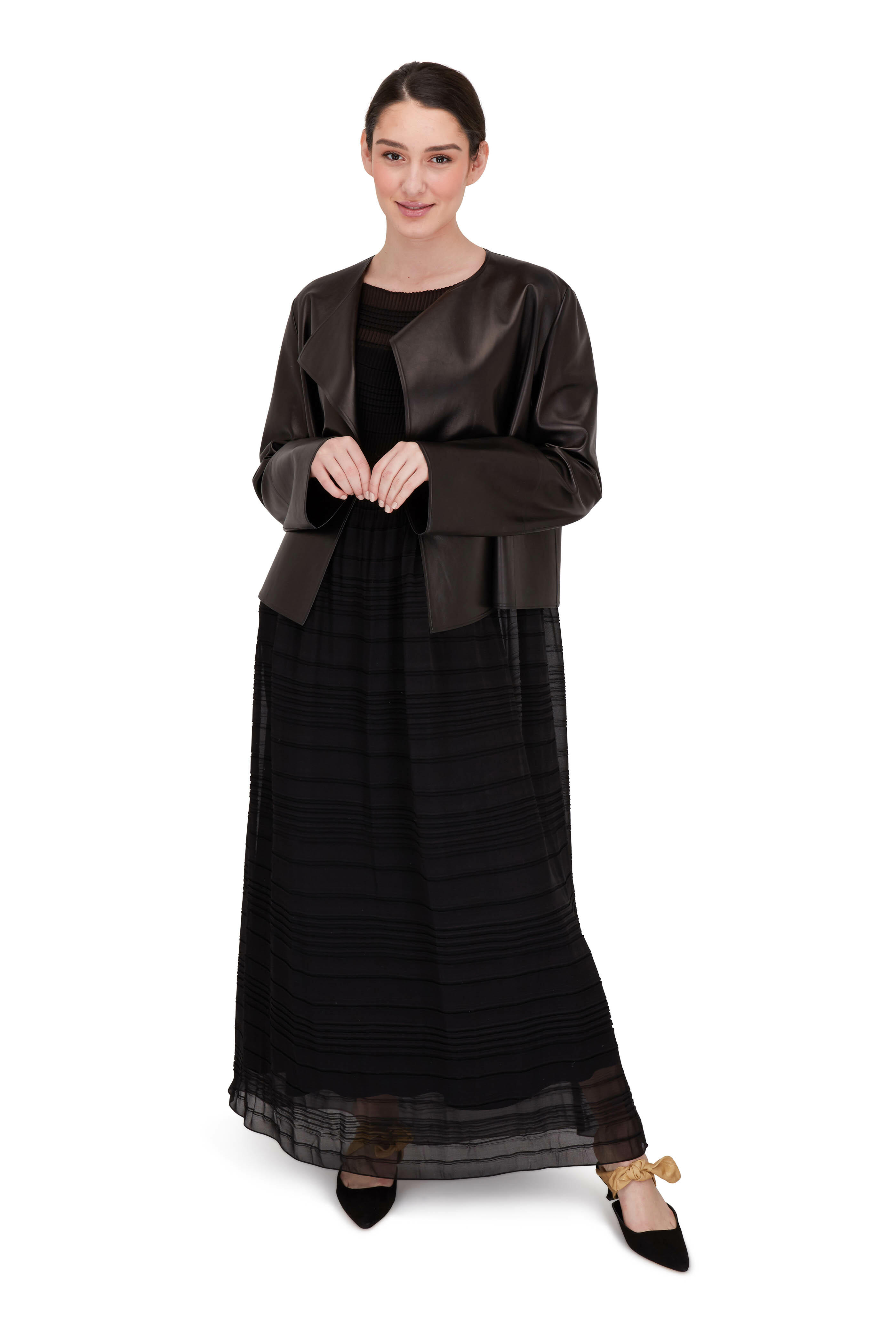 The Row Prado Black Vintage Crepe Long Tube Dress