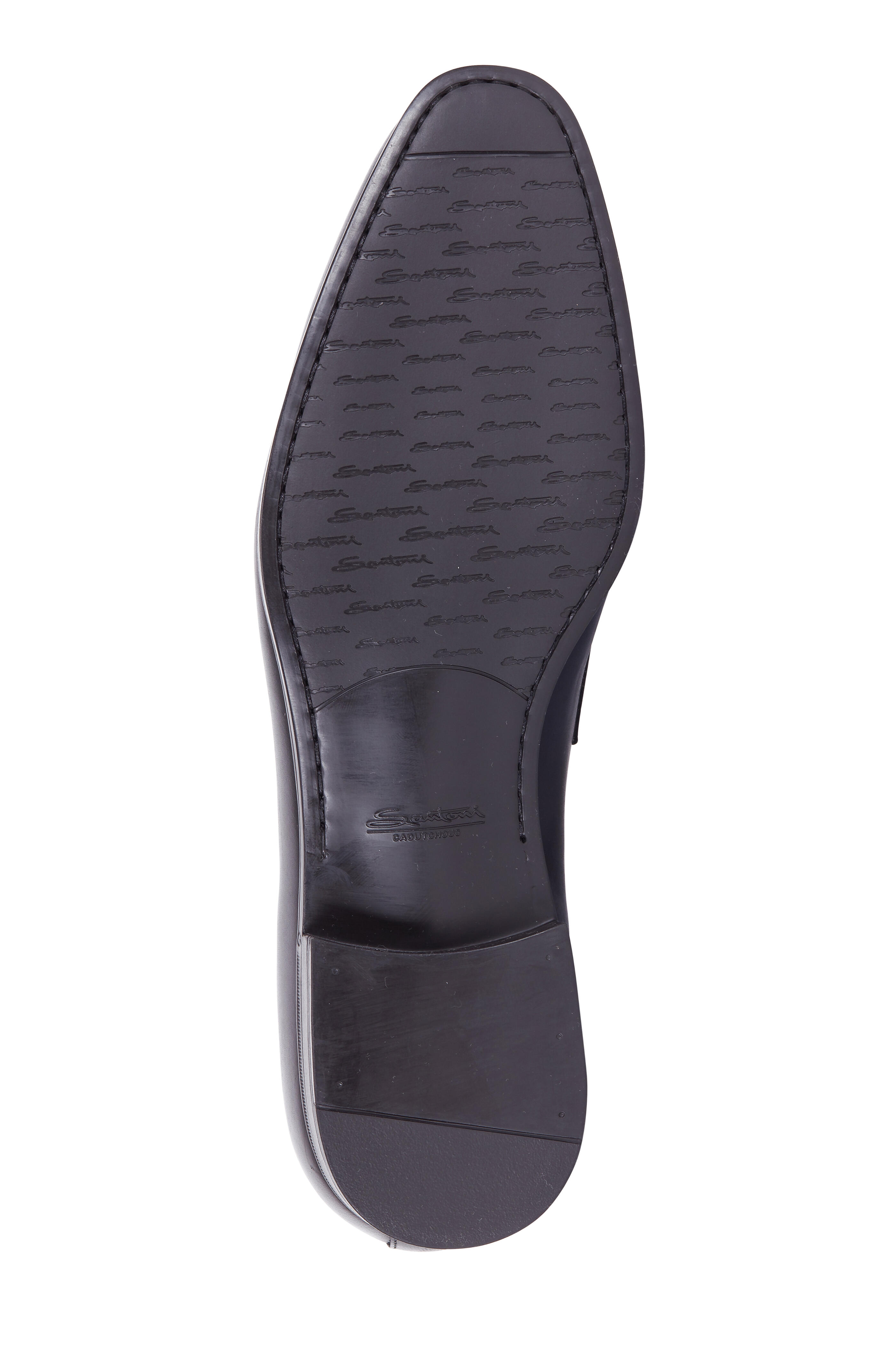 Santoni - Gavin Black Leather Penny Loafer | Mitchell Stores