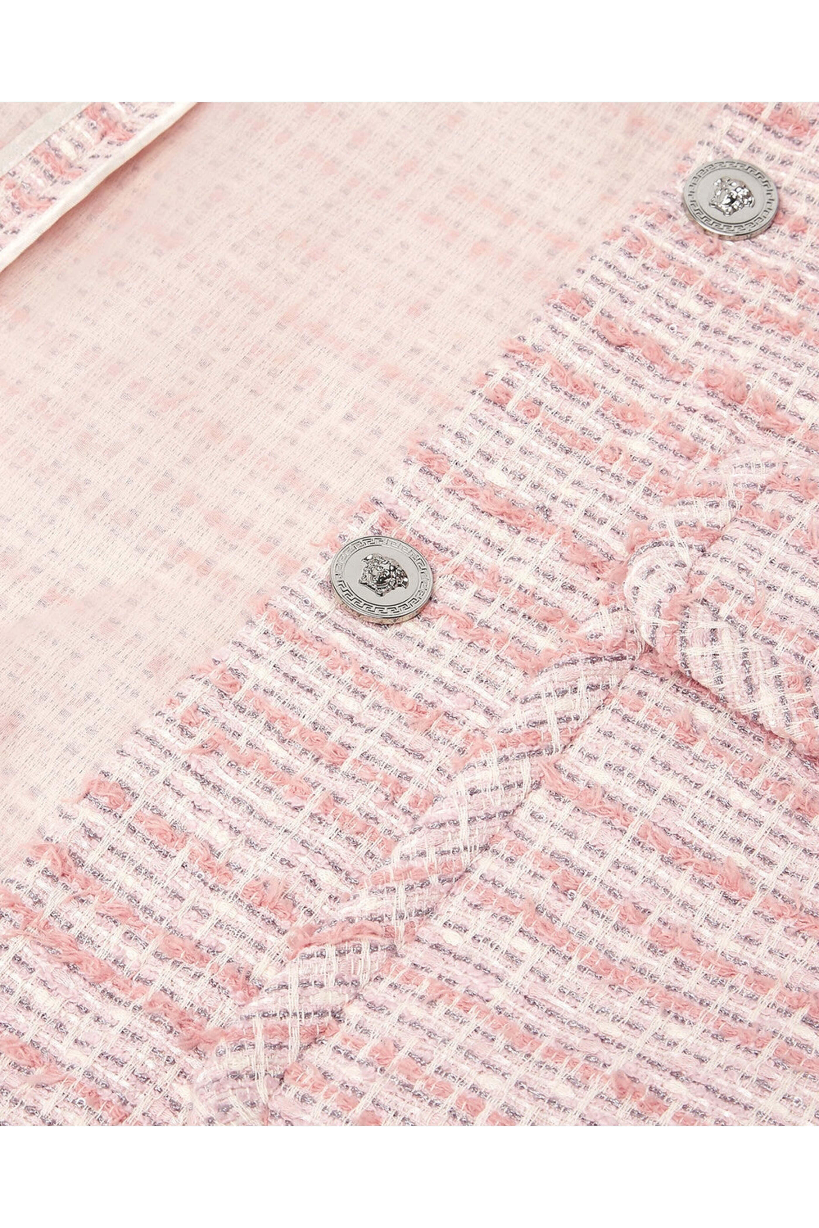 Versace - Dusty Rose Tweed Sleeveless Jacket