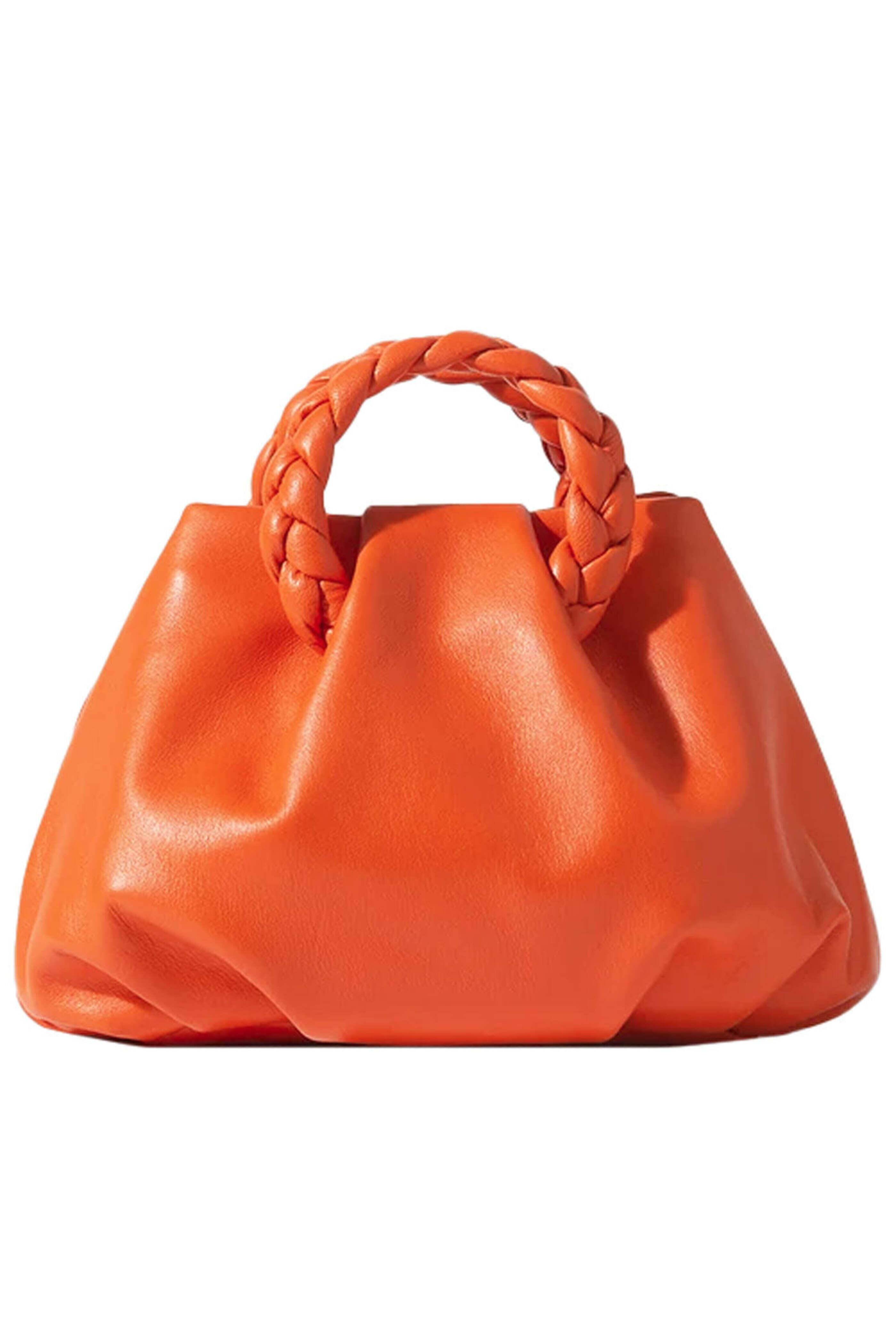 Hereu - Bombon Small Leather Crossbody in Orange
