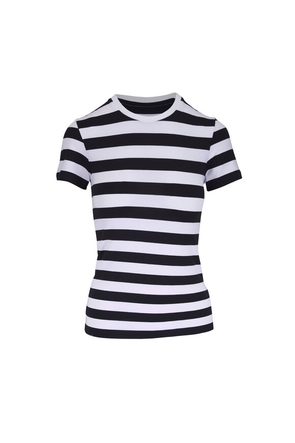 Majestic Soft Touch Marine Stripe T-Shirt - view 1