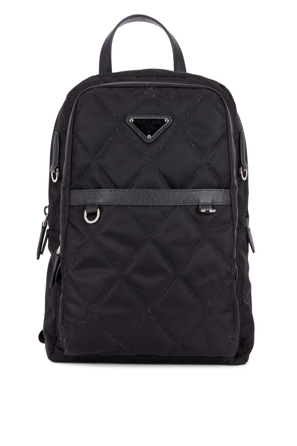 Prada - Black Quilted Nylon Small Backpack