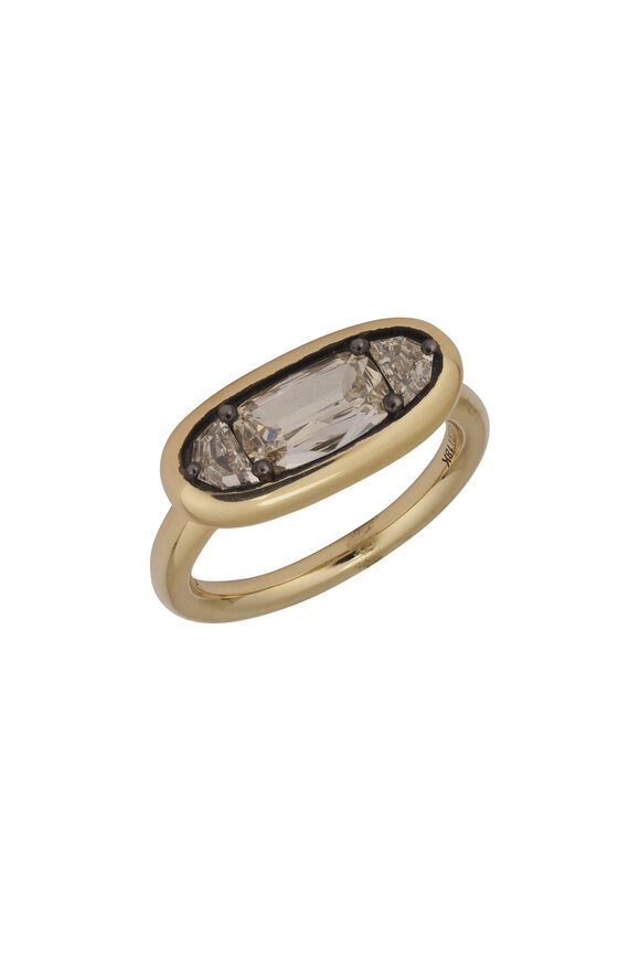 Sutra 18k Yellow Gold Diamond Ring - view 1