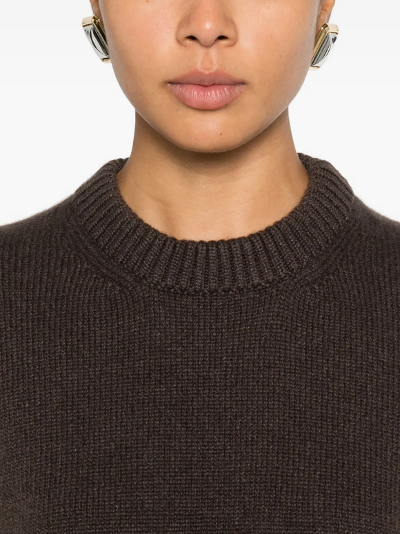 Khaite Davin Coffee Cashmere Sweater - view 7