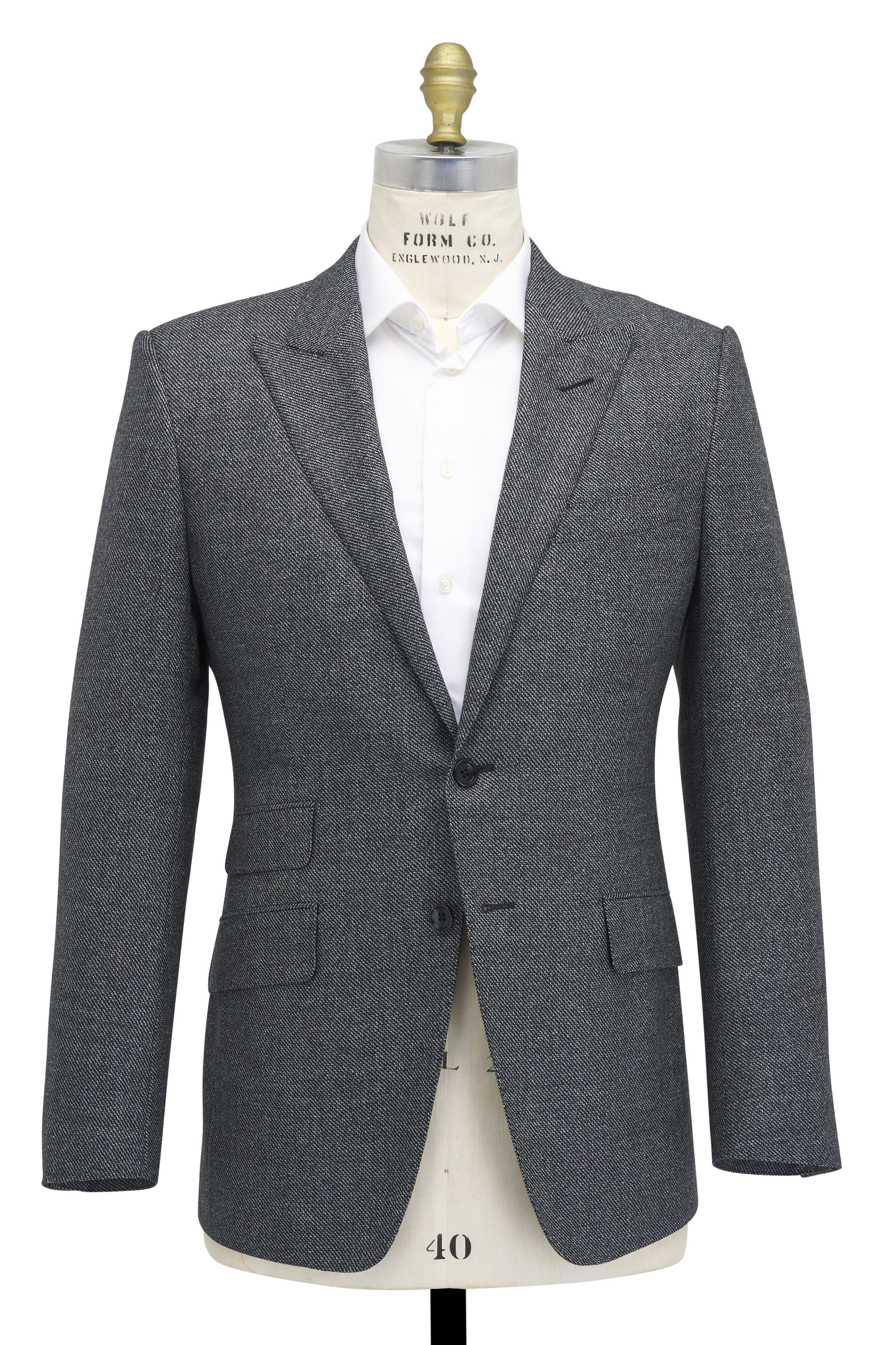 Tom Ford - Sharkskin Gray Wool Sportcoat