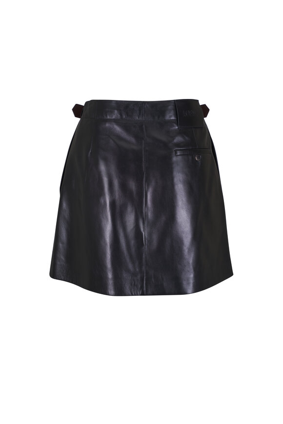 Loewe Black Belted Leather Mini Skirt - view 4