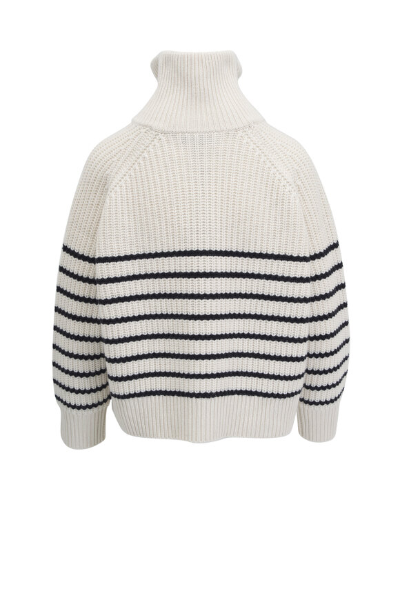 Nili Lotan - Amelina Navy & Ivory Stripe Cashmere Sweater