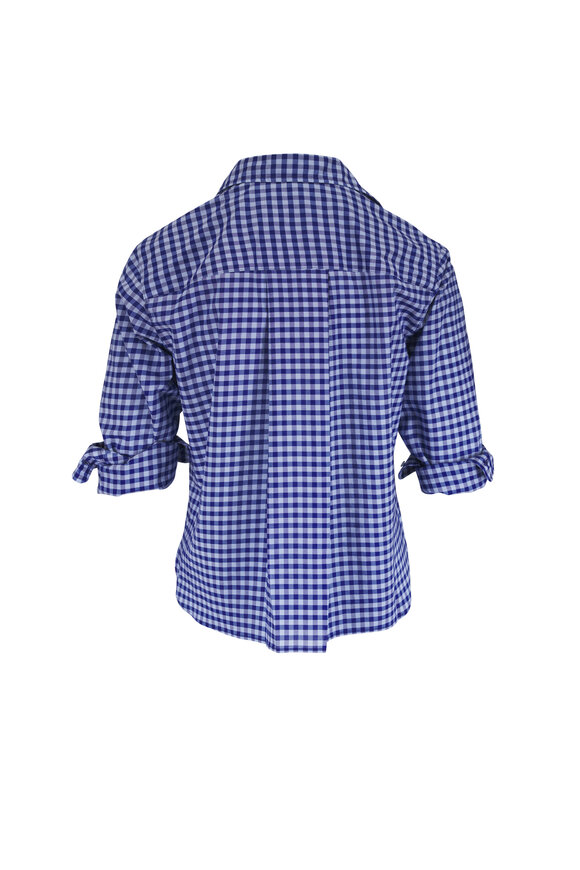 Frank & Eileen SIlvio Untuckable Blue Check Button-Up Shirt - view 2