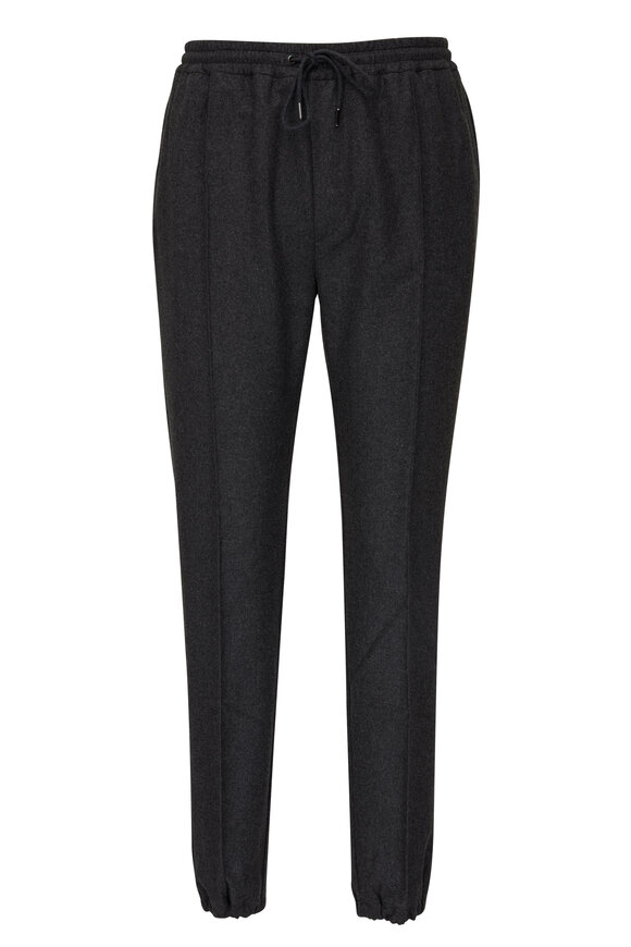 Ralph Lauren Purple Label - Dark Gray Wool Flannel Pant