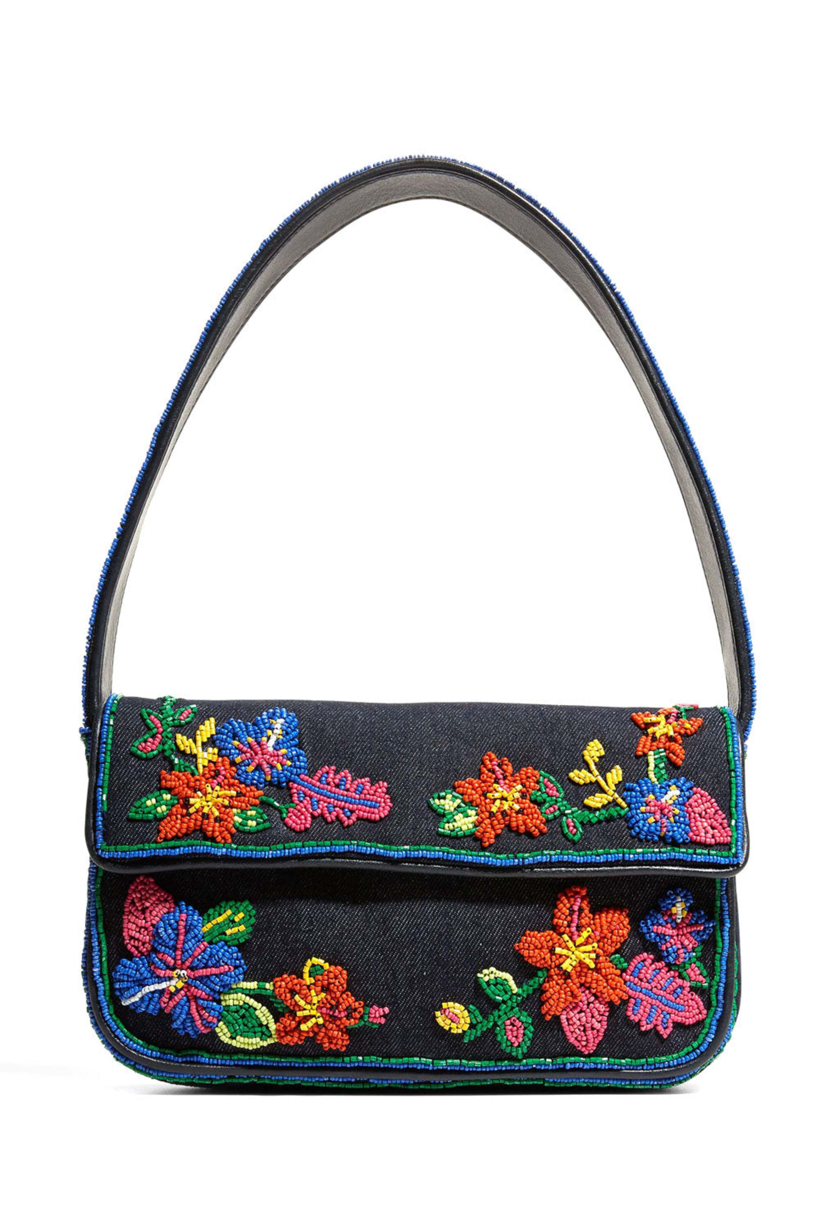 【関税込み】 Beaded Shoulder Bag - Staud - Synthetic - Staud - Bean beaded shoulder bag Staud