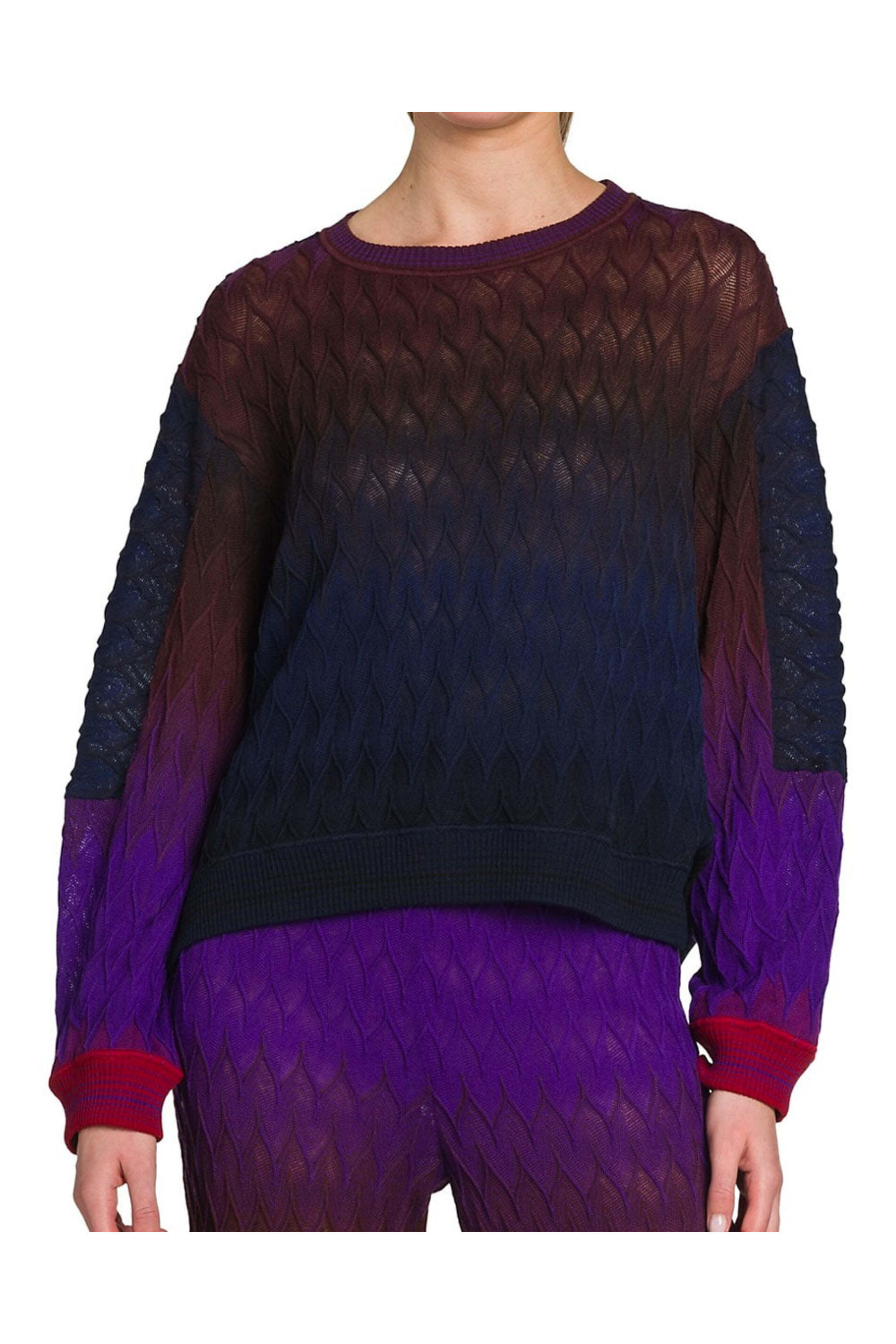 Missoni - Purple Ombre Crewneck Sweatshirt