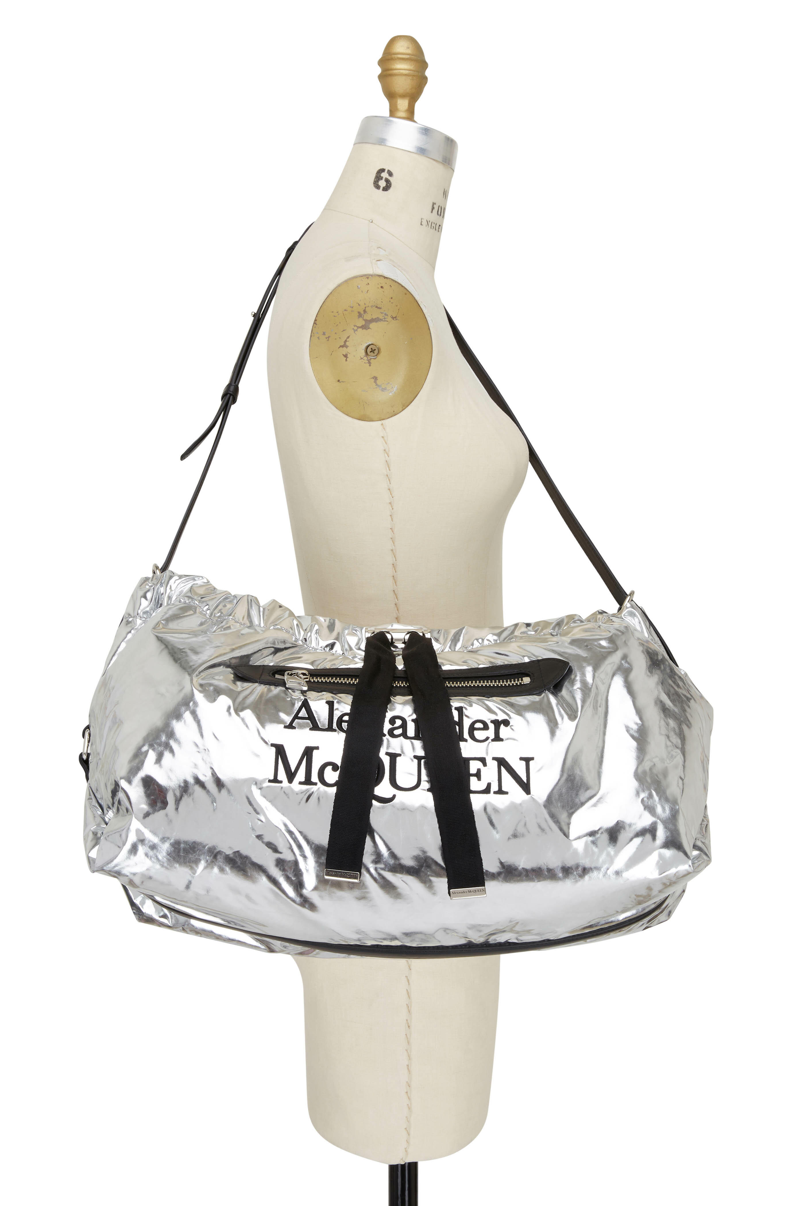 ALEXANDER MQUEEN ハンドバッグ Alexander McQueen Metal handle leather shoulder bag | The