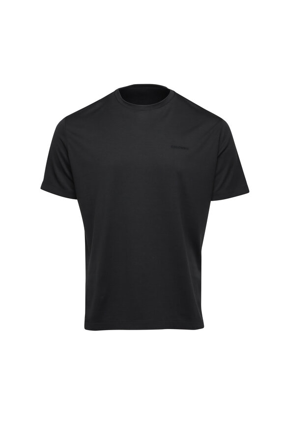 Colombo Military Green Silk & Cotton T-Shirt