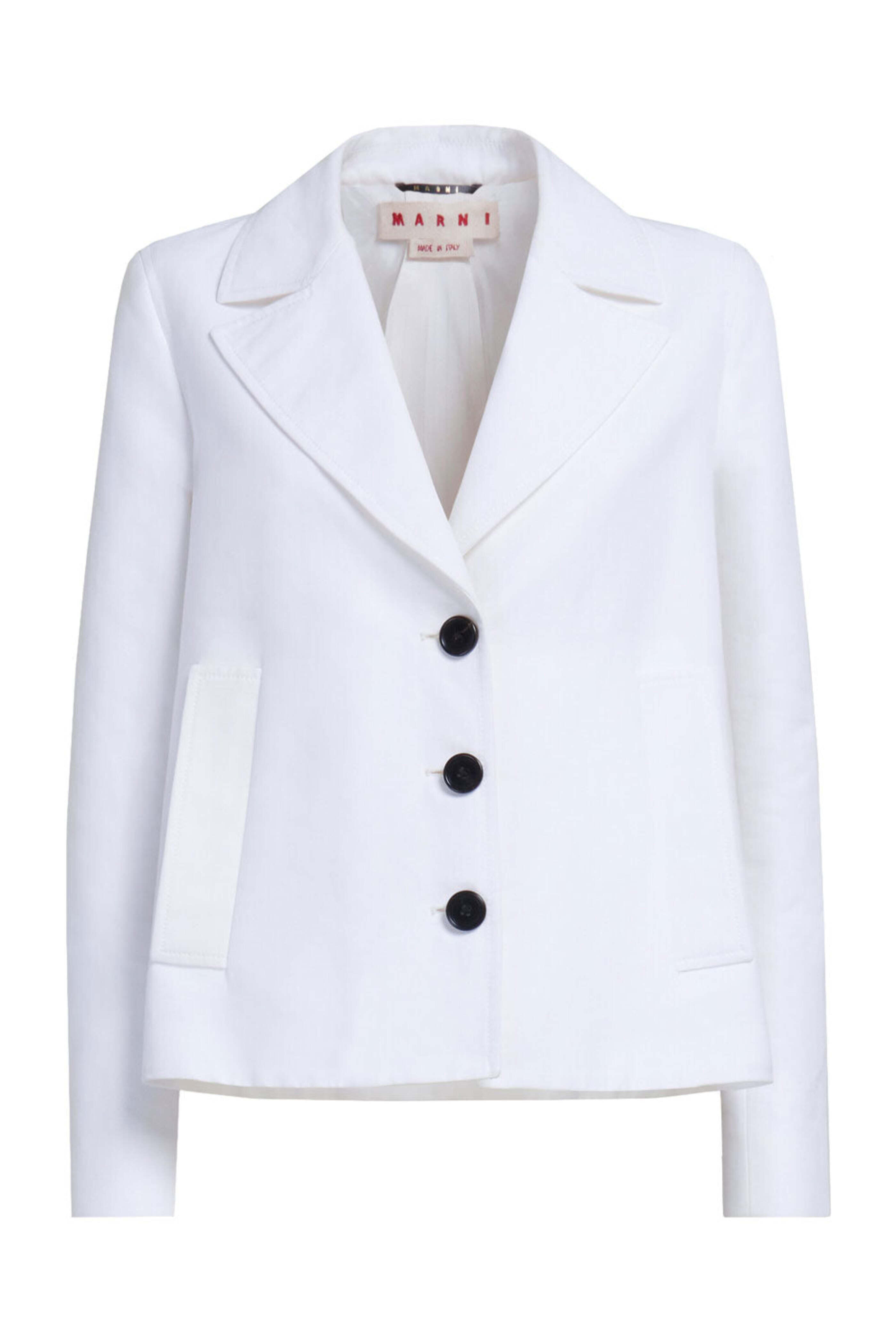 ジャケット Marni Cream Cady Blazer Cream leather oversized jacket | Marni