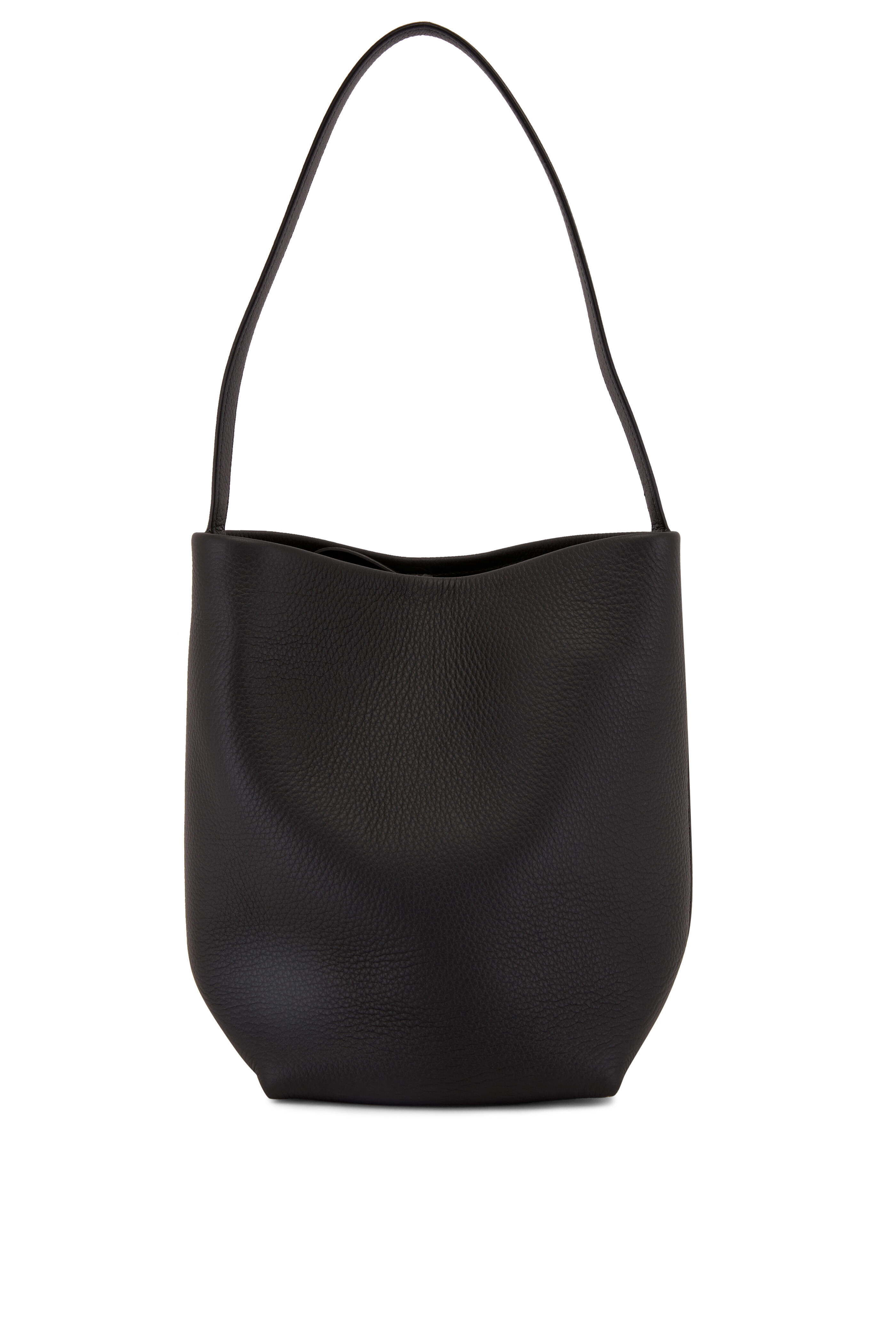The Row - Park Black PLD Leather Medium North South Tote