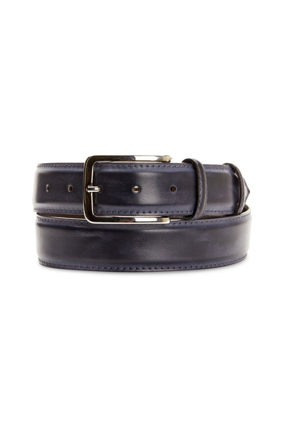 Bontoni - Ocean Blue Leather Belt 