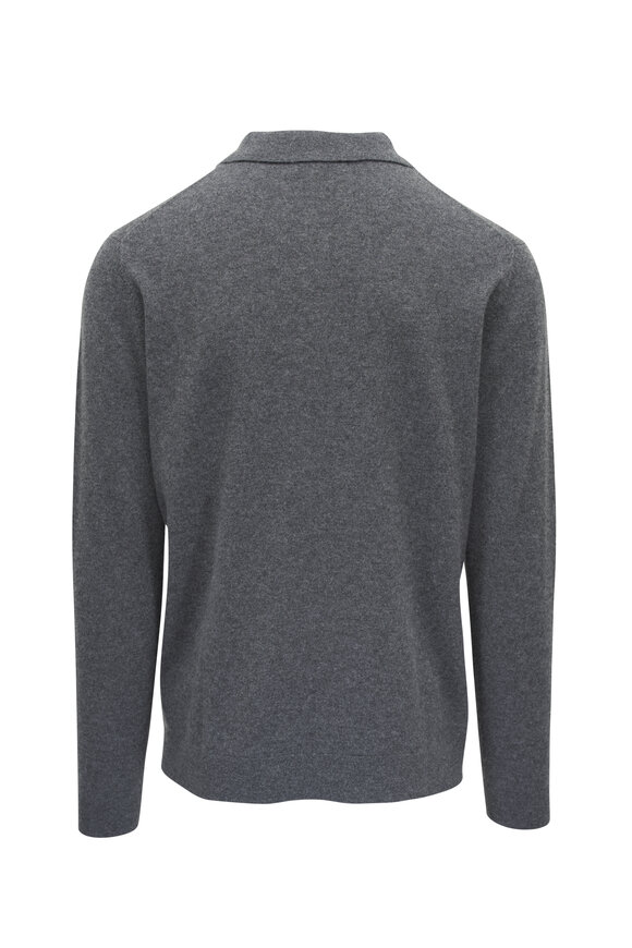 Kinross - Charcoal Cashmere Polo Sweater