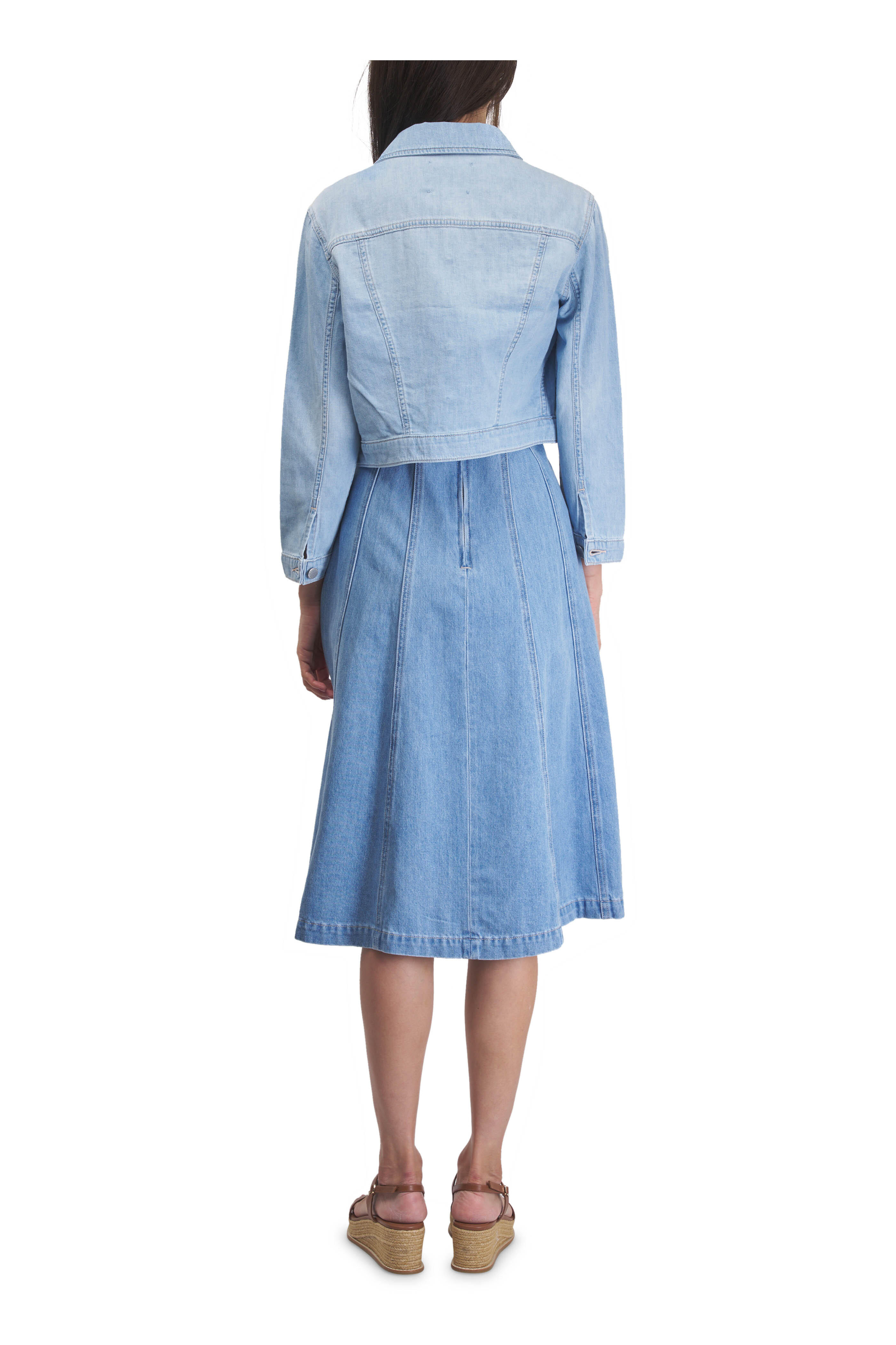 L'Agence - Koda Dakota Chambray Crop Jacket