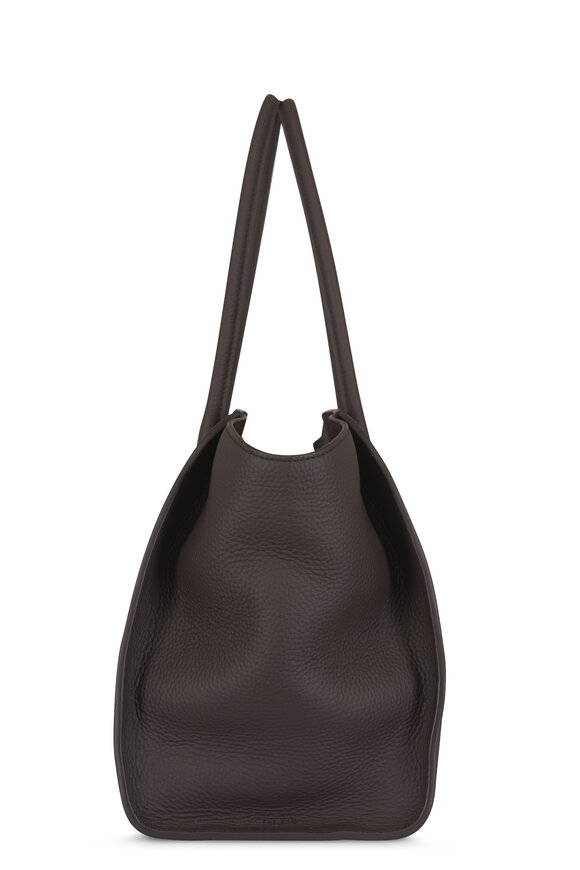 The Row Marlo 14 Walnut Matte Grain Leather Shoulder Bag - view 3