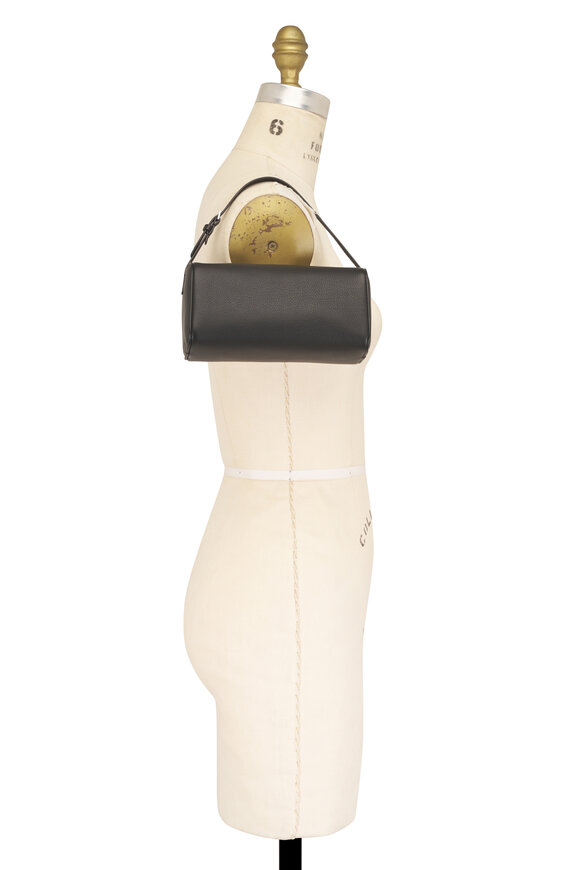 The Row 90s Black Grain Leather Baguette Shoulder Bag - view 5